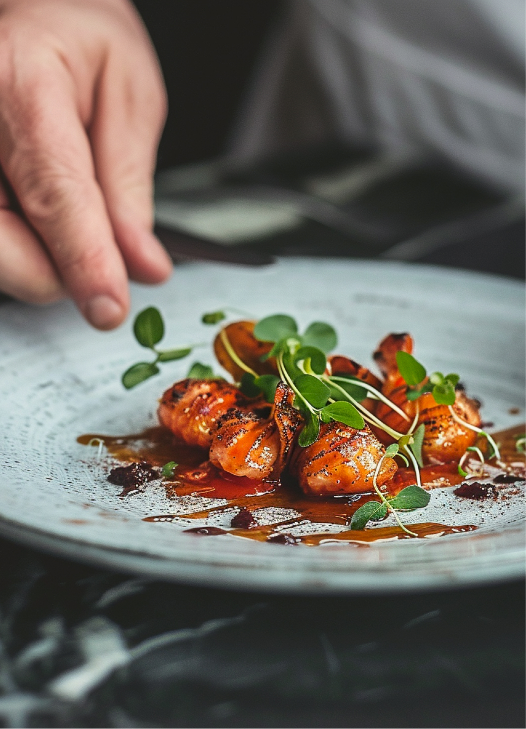 Seared scallops
